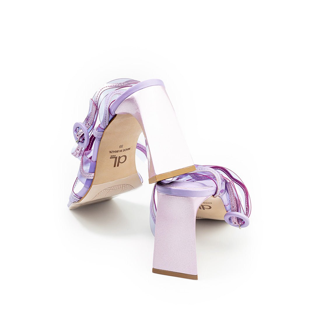 Sandália Ankle Strap Vinil Light Purple - DL STORE - LIGHT PURPLE