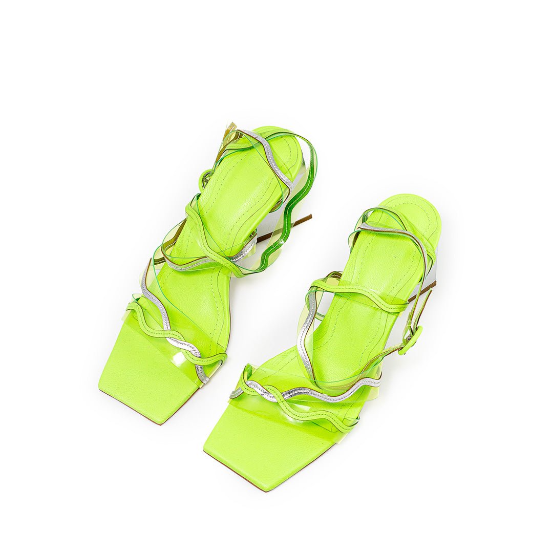 Sandália Ankle Strap Vinil Neon Green - DL STORE - NEON GREEN