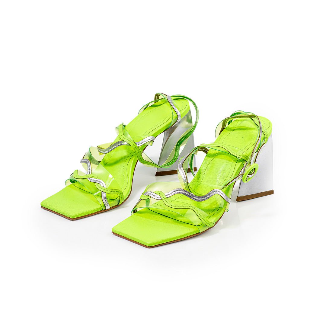 Sandália Ankle Strap Vinil Neon Green - DL STORE - NEON GREEN