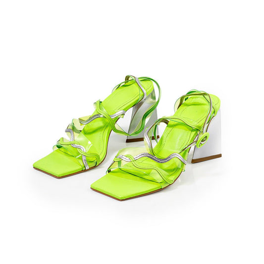 Sandália Ankle Strap Vinil Neon Green - DL STORE - NEON GREEN