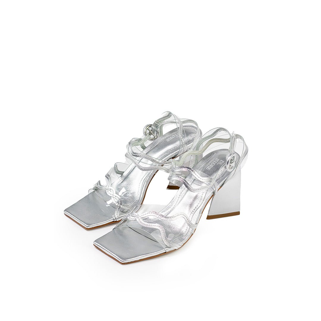 Sandália Ankle Strap Vinil Prata - DL STORE - PRATA