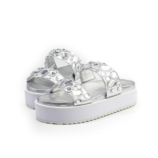 Sandália Flatform Pixie Prata - DL STORE - PRATA