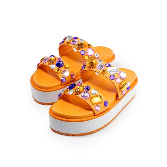 Sandália Flatform Pixie Sunset - DL STORE - AMARELO