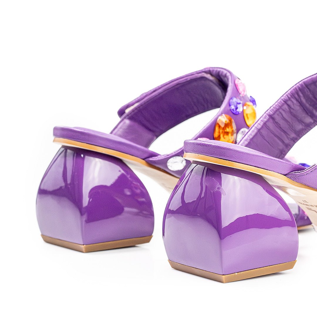 Sandália Mule Crystal Viola - DL STORE - VIOLA