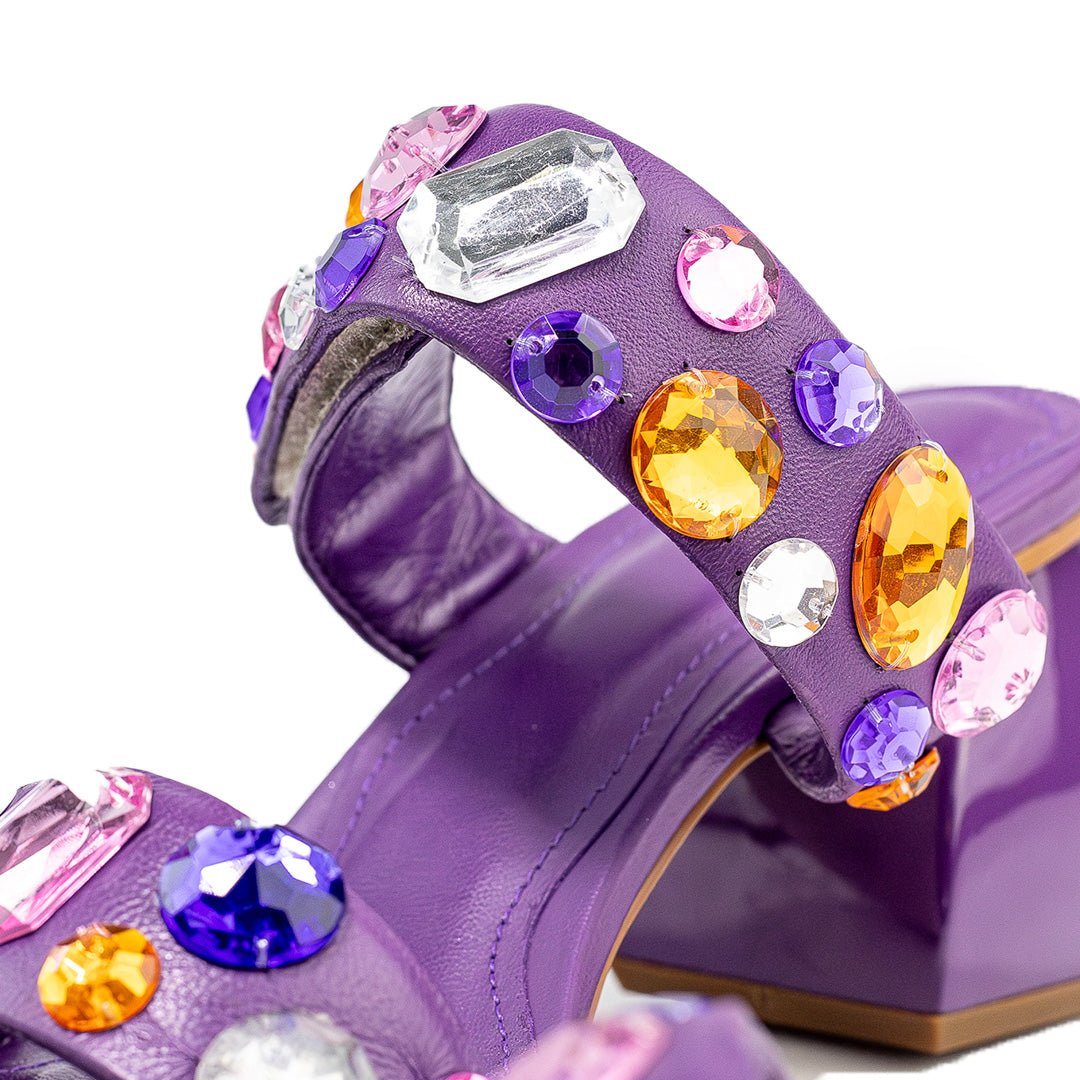 Sandália Mule Crystal Viola - DL STORE - VIOLA