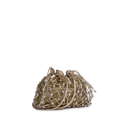 Bolsa Pearl Craft Bucket P Ouro - DL STORE - OURO / OURO LIGHT