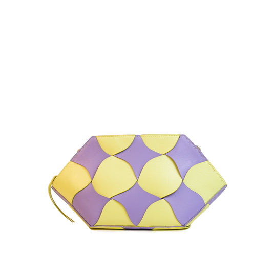 Bolsa Waves Clutch Light Purple & Yellow - DL STORE - LIGHT PURPLE / ELFIN YELLOW